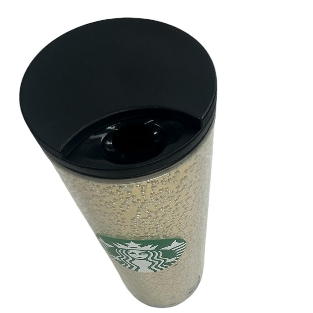 Starbucks 2020 Christmas Holiday Gold Champagne Bubbles Travel Tumbler Lid Cup - Picture 10 of 15